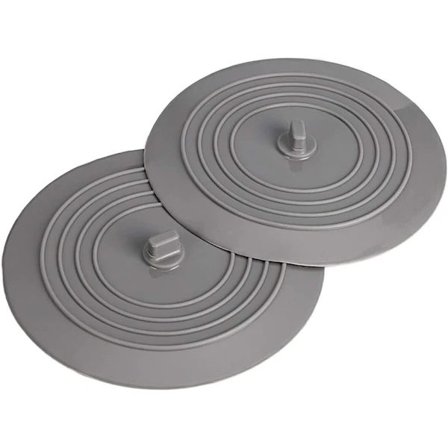 2-pakning 6 tommer universell silikongummi - badekarpropp avløpsplugglokk for kjøkken bad håndvask badekar