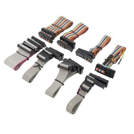 8 stk ECU Programmer Chip Tuning Tool Full Cable Set Slitasje-resistent Stabil Ytelse for KTAG V7.020 V2.25 Rød PCB