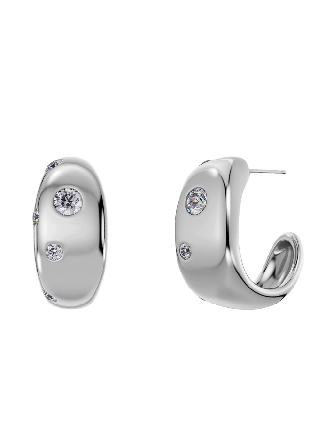 Edblad Selena Hoops L Steel Smycken & klockor Dam Grå ONESIZE