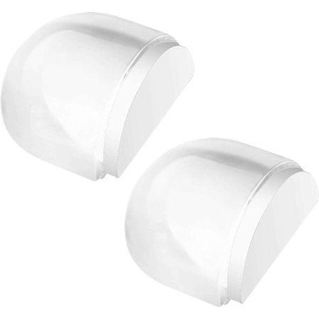 2 stk. Dørstopper Klar, Selvklebende Dørstoppere Usynlige Dørstoppere Transparent for å Beskytte De Fleste Dører Vegger mot Skade og Møbler