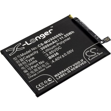 Batteri for SmartPhone, Mobil for Xiaomi Mi 6X, Mi A2, Mi 6X Dual SIM og andre.