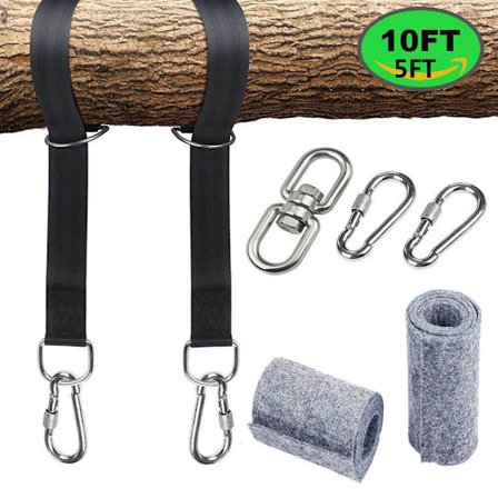 Swingstativ med 2 D-ringer, hengekøybånd, oppbevaringspose, beskyttende