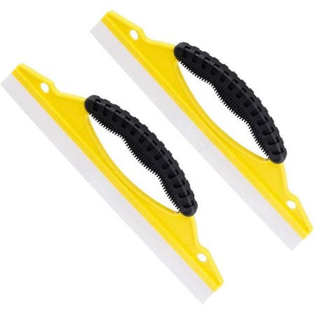 Silikon skrape av gummi, bilvindusskrape, skrape for dusj, silikonvisker, bilvindusskrape, vindusviskerblad for bildører, vinduer, glass 2 stk.