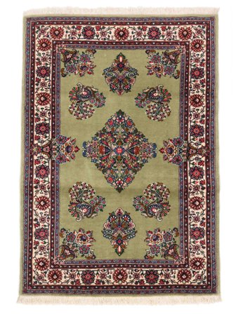 Sarouk Rug Hand Knotted 106X152 Black/Brown Persia