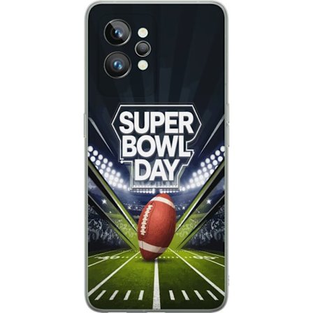 Yhteensopiva Puhelinkuori Realme GT2 Pro Super Bowl Day juliste, jossa amerikkalainen jalkapallo valaistuksella varustetulla areenalla dramaattisessa