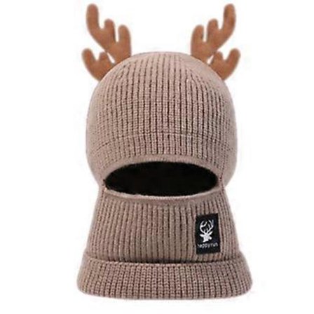 Jule Strikkelue Tegneserie Gevir Vinterlue Pullover Casual Streetwear Beanies Fotorekvisitter Menn Pustende Strikkelue Khaki