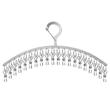 20 klemmer i rustfritt stål, vindtett klesklype, kleshenger, klessnor, sokker, håndklær, BH-tørkestativ, klesklype, tørketrommel