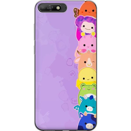 Kompatibelt Mobildeksel til Huawei Y6 (2018) Mørk silhuett av Jesus med tornekroner mot svart bakgrunn med sterk kontrast og hvit typografi