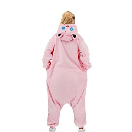 Pink Fat Ding Zipper Pyjamas för par Pyjamas för vuxna barn