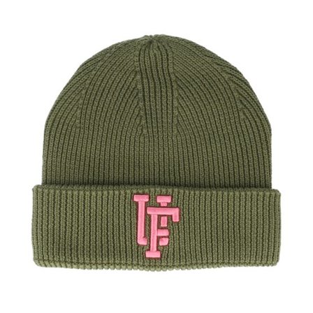 Upfront - Grön cuff Beanie - Spinback Organic Rib Beanie Cuff @ Hatstore