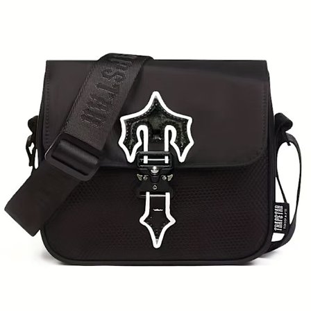 Postman Unisex Bag Fashion Messenger Oxford Cloth Hip Hop Black Square