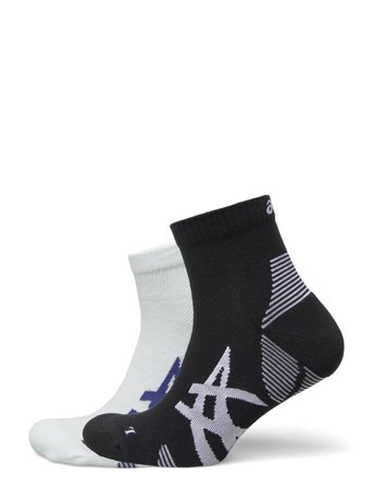 Asics 2Ppk Cushion Run Quarter Sock - Black - 47-49