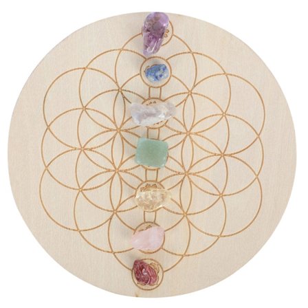 1 set Fengshui Ornament Seven Star Chakra Stone Meditation Reiki Crystal Stone