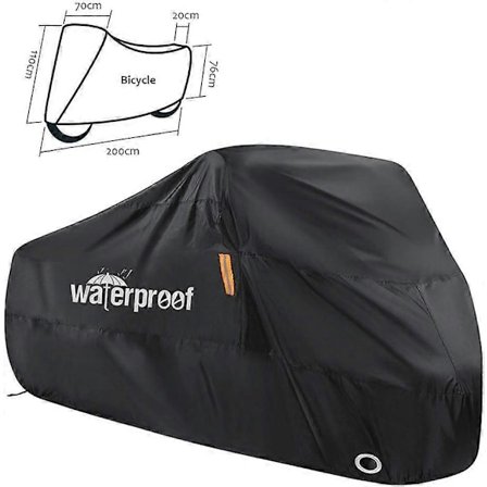 Pyörän suojakansi vedenpitävä 210T korkealaatuinen pressu Pyörägarasi pölyn- ja sateensuojaus UV-suojaava pyörän suojakansi säkillä (Pyörä)