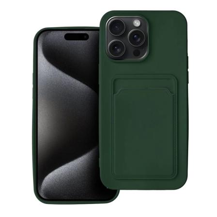 iPhone 15 Pro -puhelinkotelo korttikotelolla - Vihreä