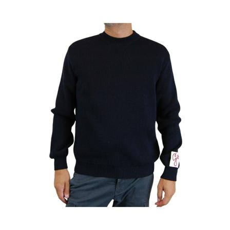Golden Goose, Round-neck Knitwear Blauw, Heren, Maat:M