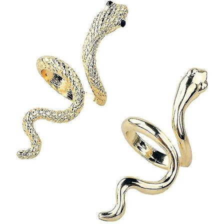 3D Slange Ringer, justerbar Enkel Åpen Ring Personlig (gull)