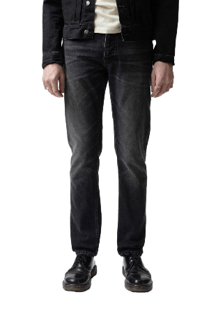 Nudie Jeans Solid Ollie Black Force Herr Svart W36/L32