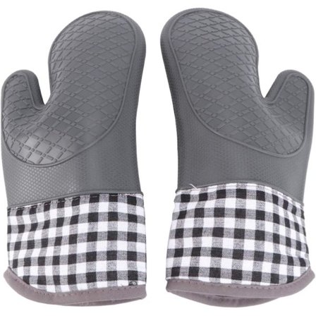 2 stk Silikonhansker Silikon Baking Kjøkkenovnsvotter Grytekluter