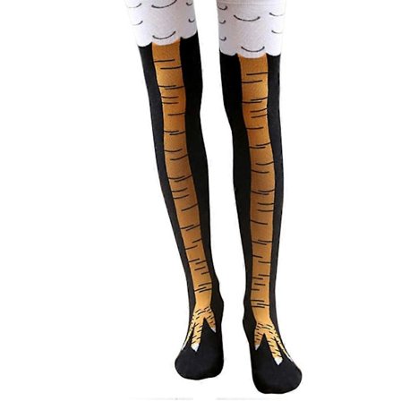 Kanankoipasukat, Hauskat Kanasukat Naisille, Puuvillaiset Polven Yläpuoliset Sukat Uutuuskuvioiset Urheilusuukat DB