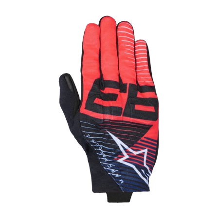 Alpinestars Mm93 Reef V2 MC-Handskar Svart/Röd Fluo/Mörkblå S
