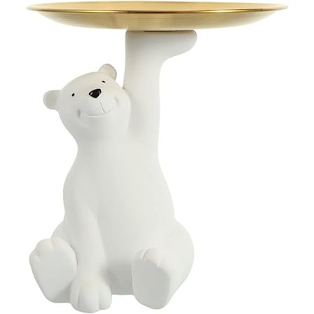 Söt Björn Bordsförvaring Organizer Dekorativt Smyckesfat Nyckelfack Entré Nyckelhållare Bordsdekoration