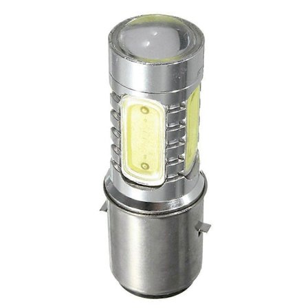 12V BA20D H6 4 COB LED Hvid Pære Lys Til Motorcykel Knallert ATV Forlygte