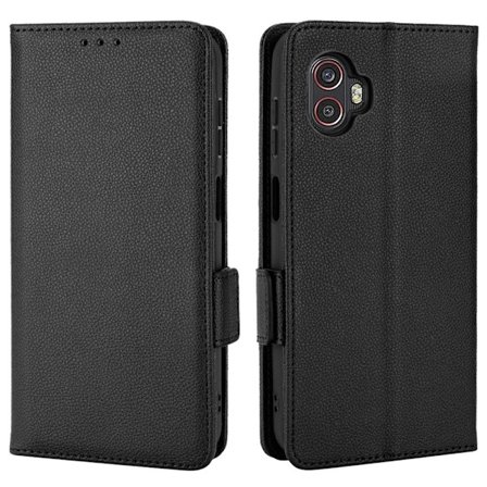 Samsung Galaxy Xcover 6 Pro 5G PU Leather Stand Fodral - Svart