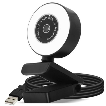 Webbkamera - AVIZAR - 1080p Full HD - Ljust ring - Brusreducerande mikrofon - Plug and Play