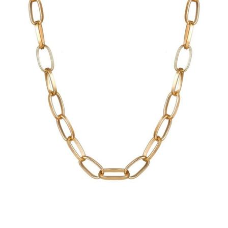 Modernt enkelt legeringshalsband Retro Punkstil Tjock nyckelbenskedja personlig gold