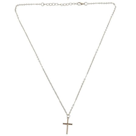 Kesäinen kultainen ristikaulakoru, pieni kultainen risti, uskonnollinen koru Hy