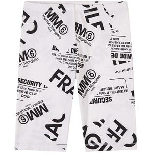 MM6 Maison Margiela White Branded Cycling Shorts 12 Years - Shorts - 12 years - White