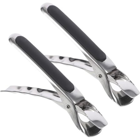 2 skålklämmor, holder til varme plader, klemmer til varme plader, pladeløftertang