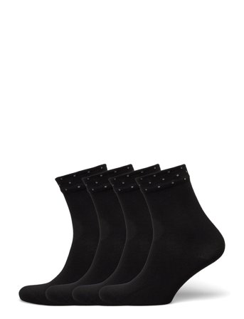 Sock 4 P Dots Cuff Black Lindex