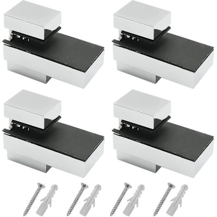 Lasi-/puuhyllyn kannatin seinäkannatin 5-15 mm paksuille hyllyille (4 kpl)