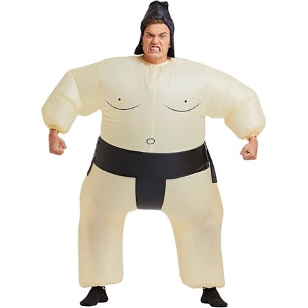 Sumo Wrestler Kostyme, Oppblåsbart Kostyme Sumo Wrestler Drak Oppblåsbart Kostyme, Blås opp Kostyme Halloween Cosplay