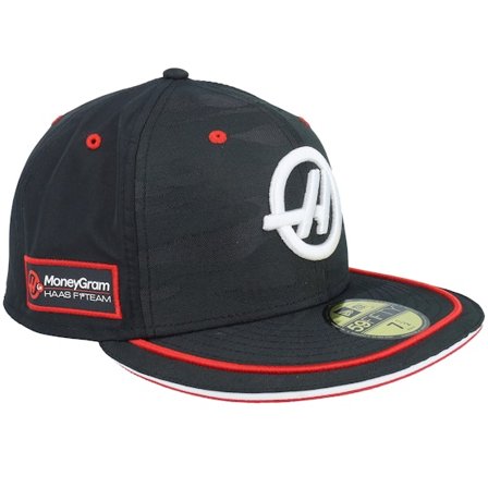 New Era - Motor Zwart fitted Cap - Haas F1 25 Team 59FIFTY Black Camo Fitted @ Hatstore