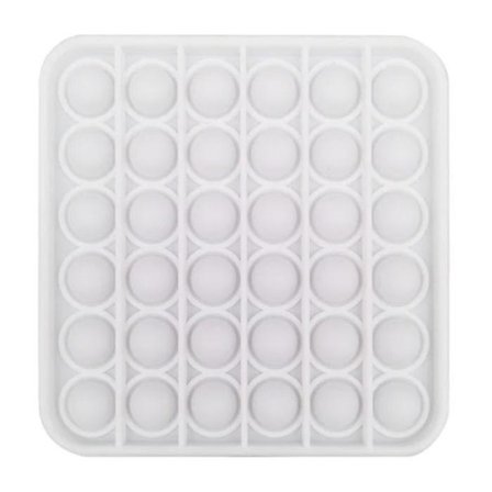 Stuff Certified Pop It - Fidget Anti Stress Legetøj Boble Legetøj Silikon Kvadrat Hvid