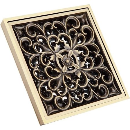 Antik messing gulvafløb affalds messing si dæksel rist til hjem