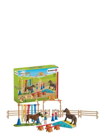 Schleich Pony Agility Training Toys Playsets & Action Figures Play Sets Multi/mønstret Schleich*Betinget Tilbud