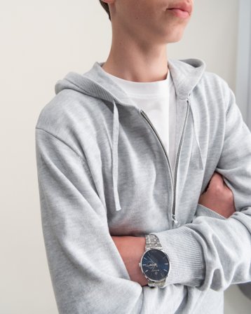 RYVLS Brandon Knit Zip Hoodie Gris Sweats à capuche Garçon - Kids Brand Store