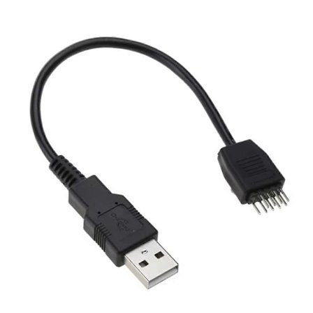 9-pin USB-header til USB-kabel, USB 2.0 Type A han til 9-pin han bundkortkabel