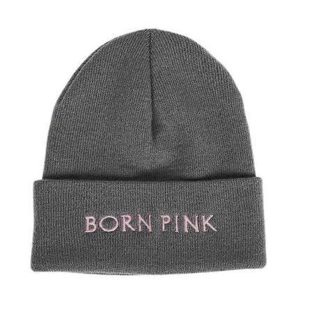 Kpop Beanies Strikket Lue for Høst Vinter Born Pink Venom Girl Crush Gruppe Black Pink Koreansk Bokstav Mote Jennie Lalisa (FMY)