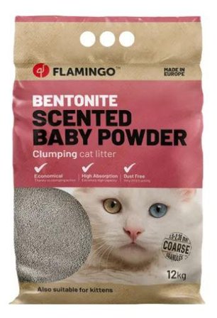 Grovkornet Kattesand med Babypudderduft - 12kg