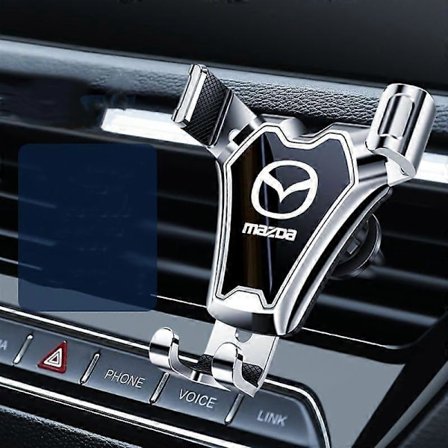 360° Roterbar Ventil Biltelefonholder for Mazda CX3 CX5 CX7 CX9 MX5 MAZDA6 ATENZA Mazda 3 Mazda 5, Bilventilfeste Telefonholder Standard Sølv