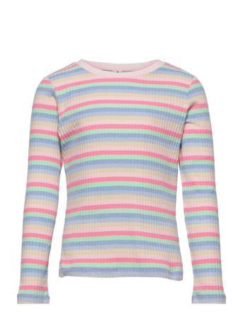 Lpelly Rib Ls Blouse T-shirts Long-sleeved T-shirts Multi/mönstrad Little Pieces