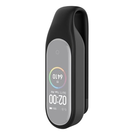 Xiaomi Mi Smart Band 6 / 5 silikone cover clip spænde - Sort