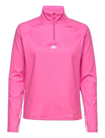 Hyperglam Cut 3-Stripes 1/4-Zip Long-Sleeve Top Langærmet T-shirt Lyserød Adidas Performance