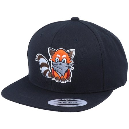 Iconic - Svart snapback Caps - Hatsie The Red Panda Black Snapback @ Hatstore