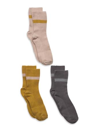 Nmmelove 3 Pack Sock Stripe Au Lil Brown Lil'Atelier